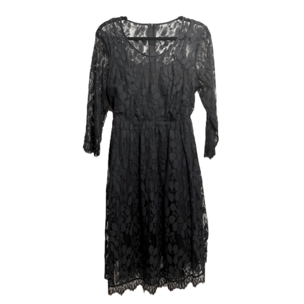 NWT Torrid Black Lace Skater Dress, Size 12